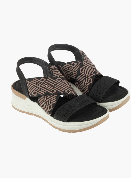 CATWALK Aztec Print Platform Sandals