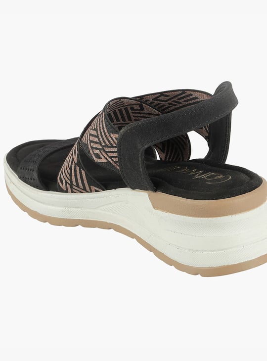CATWALK Aztec Print Platform Sandals