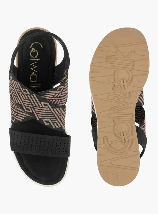 CATWALK Aztec Print Platform Sandals