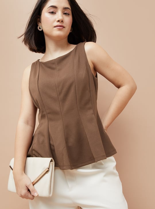 CODE Solid Sleeveless Top