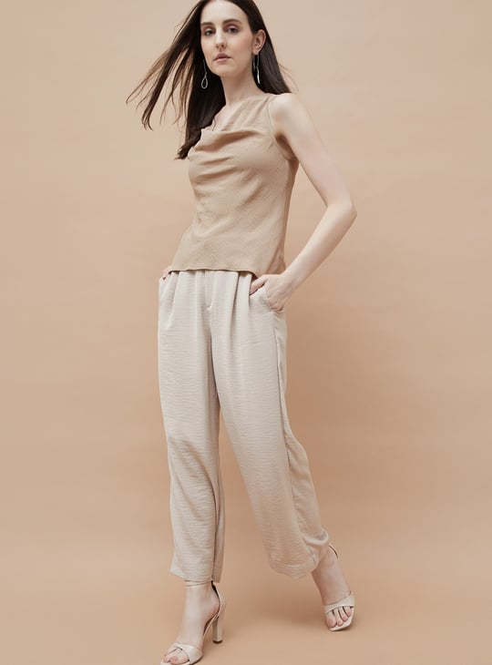 CODE Solid Cowl Neck Top