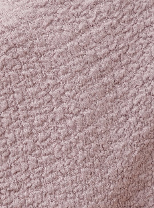 CODE Textured V-Neck Top