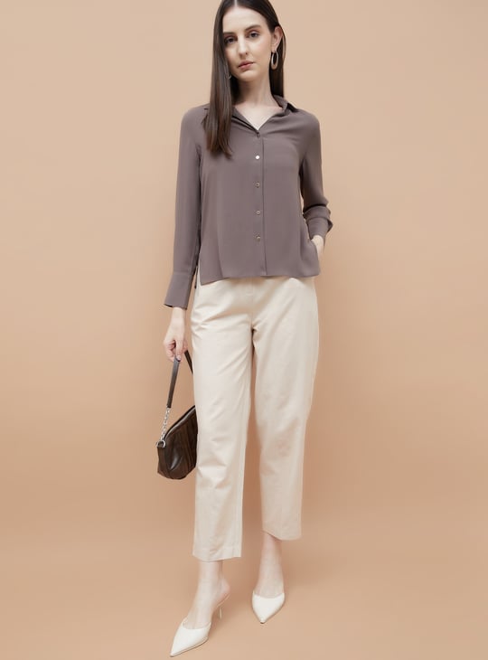 CODE CLASSIC Solid Straight Fit Trousers