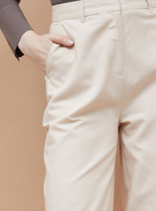 CODE CLASSIC Solid Straight Fit Trousers