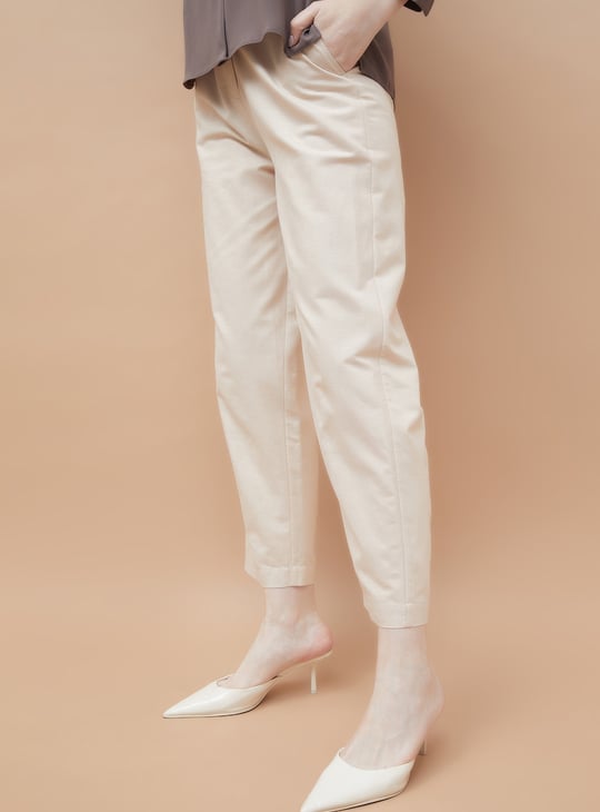 CODE CLASSIC Solid Straight Fit Trousers