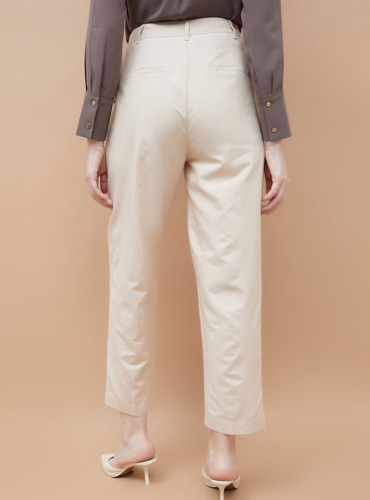 CODE CLASSIC Solid Straight Fit Trousers