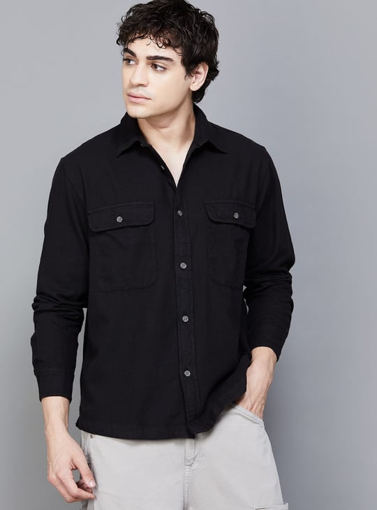 FLYING MACHINE Solid Regular Fit Shirt