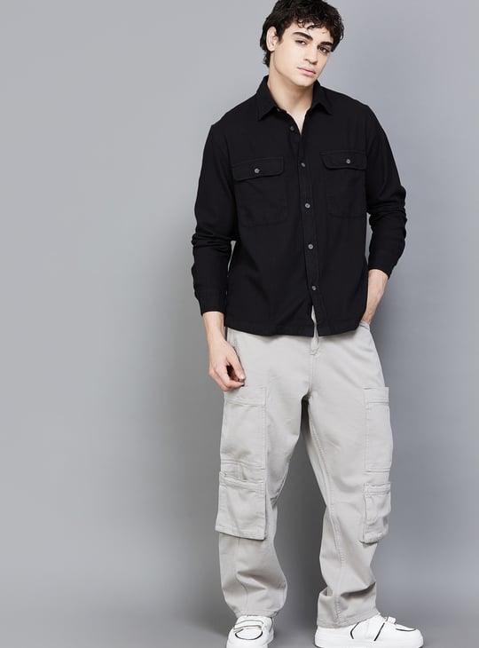 FLYING MACHINE Solid Regular Fit Shirt