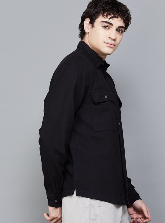 FLYING MACHINE Solid Regular Fit Shirt
