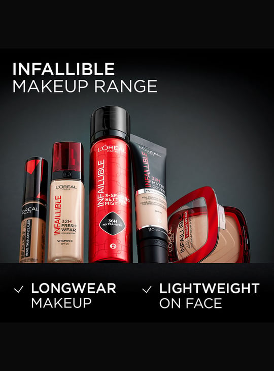 L'OREAL PARIS Infallible 3-Second Setting Spray, 36Hr Long Lasting Makeup - 75ml