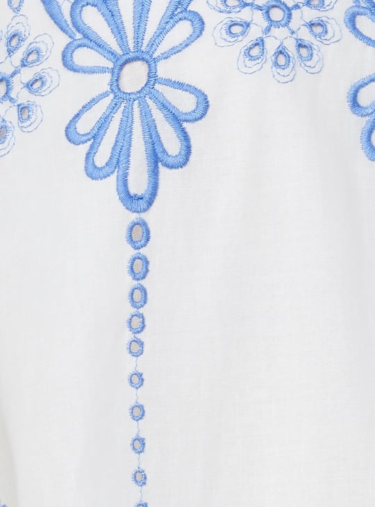 BIBA Embroidered A-line Kurta Set