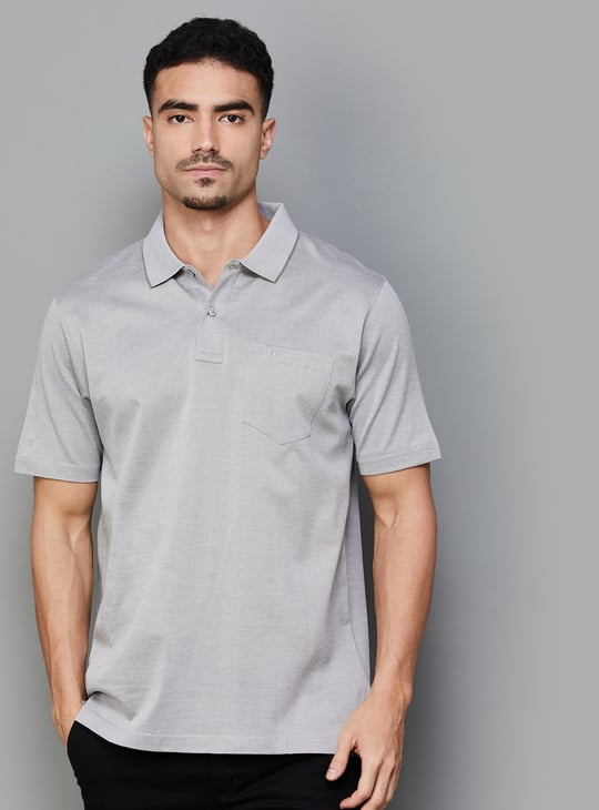 COLORPLUS Solid Polo T-shirt