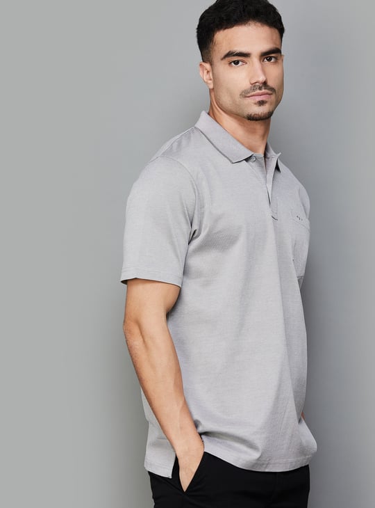 COLORPLUS Solid Polo T-shirt
