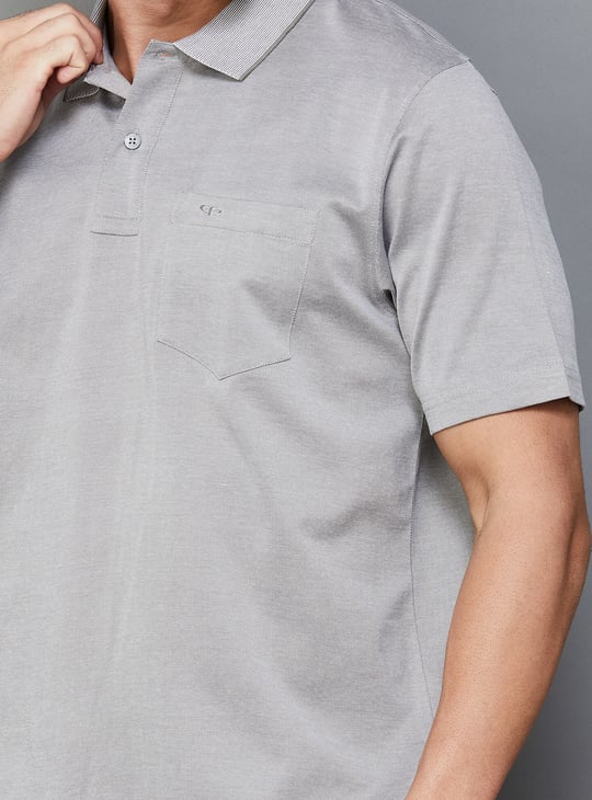 COLORPLUS Solid Polo T-shirt