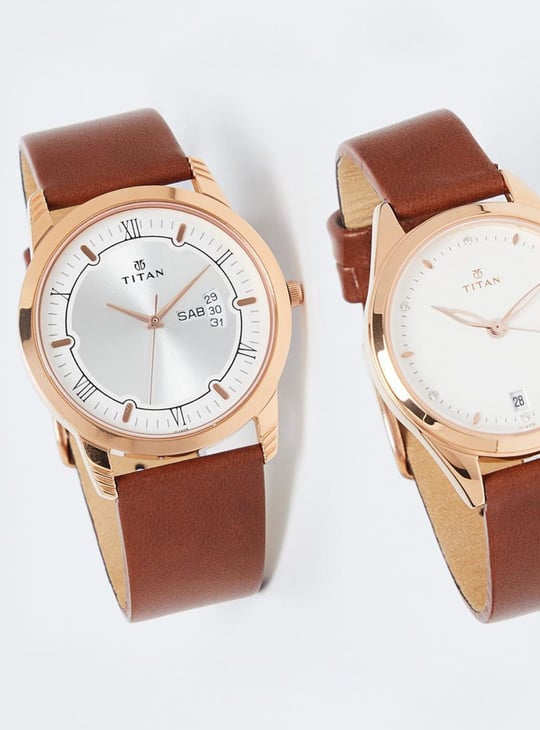 TITAN Bandhan Analog Couple Watch Set - NT17742565WL01