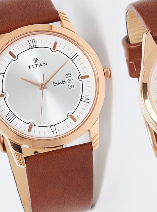 TITAN Bandhan Analog Couple Watch Set - NT17742565WL01