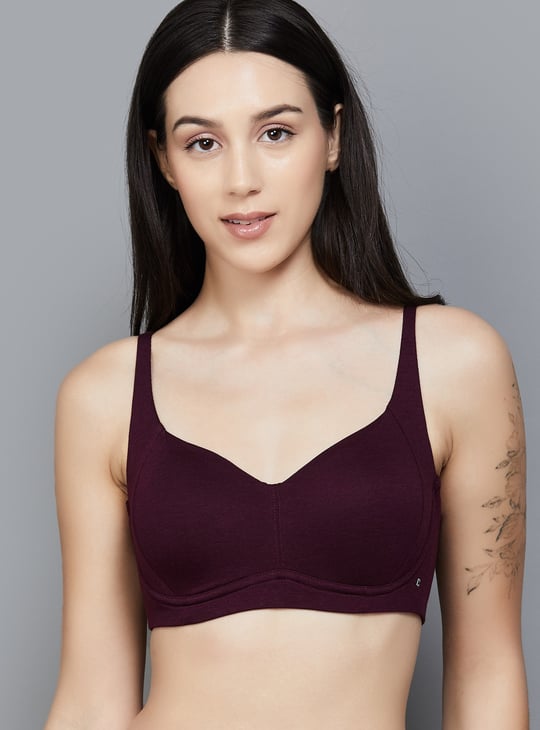 ENAMOR Solid Padded Non Wired T-shirt Bra