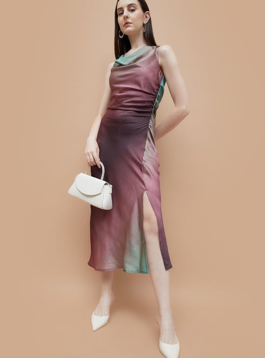 CODE Printed Sleeveless Sheath Dress