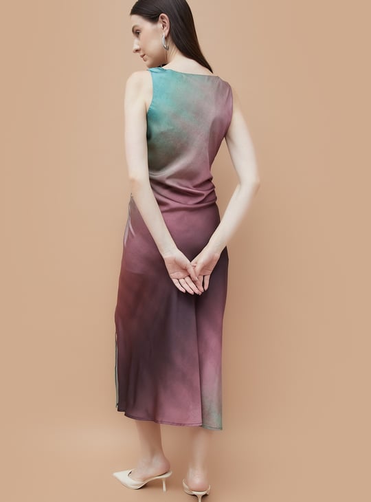 CODE Printed Sleeveless Sheath Dress