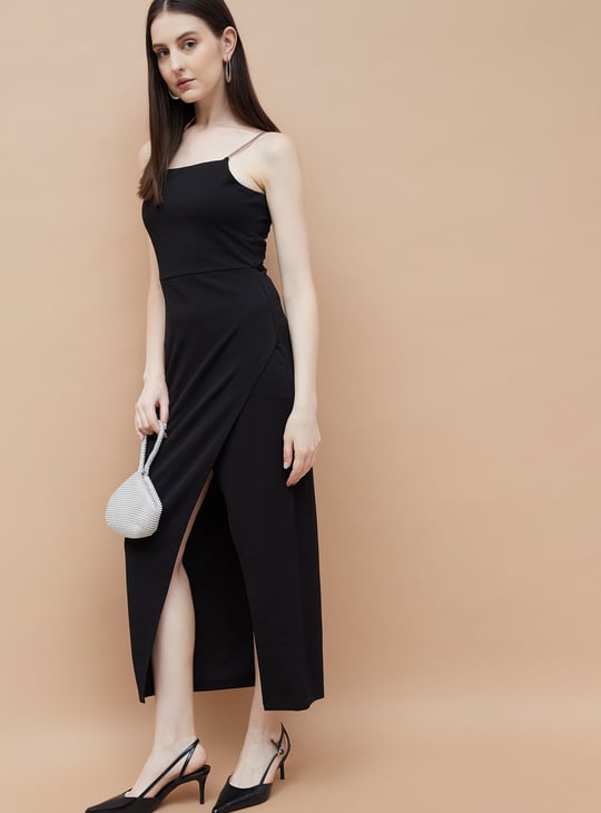 CODE Embellished Strap Asymmetric Dress