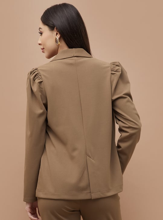 CODE Panelled Shawl Collar Single Breasted Blazer
