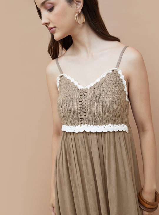 GINGER Crochet A-Line Dress