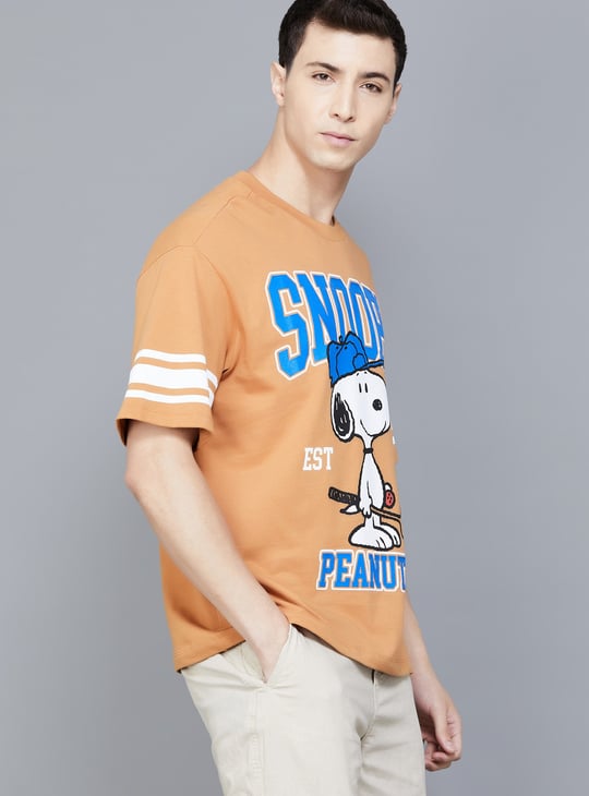 FREE AUTHORITY Snoopy Print Oversized T-shirt