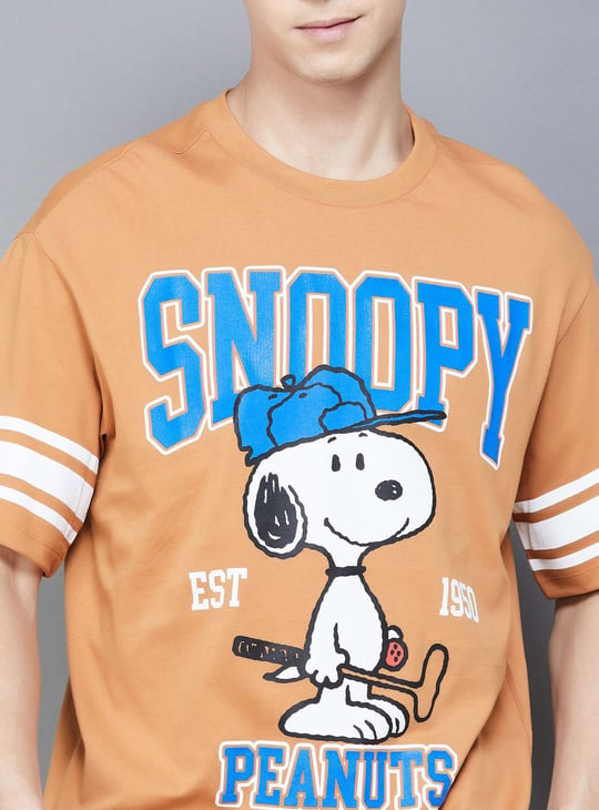 FREE AUTHORITY Snoopy Print Oversized T-shirt