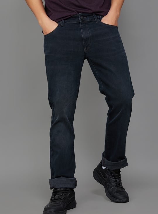 WRANGLER Solid Comfort Fit Jeans