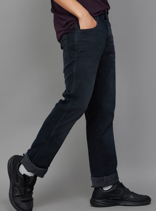 WRANGLER Solid Comfort Fit Jeans
