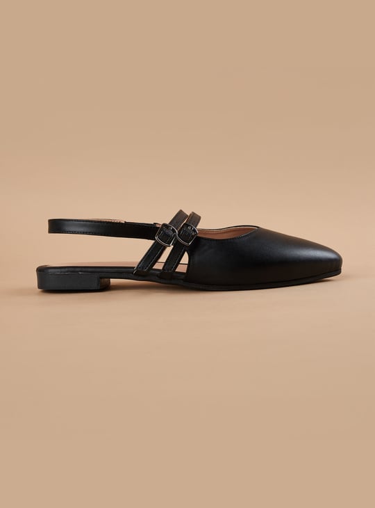 GINGER Pointed Toe Slingback Flats