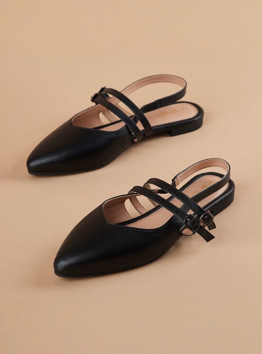 GINGER Pointed Toe Slingback Flats