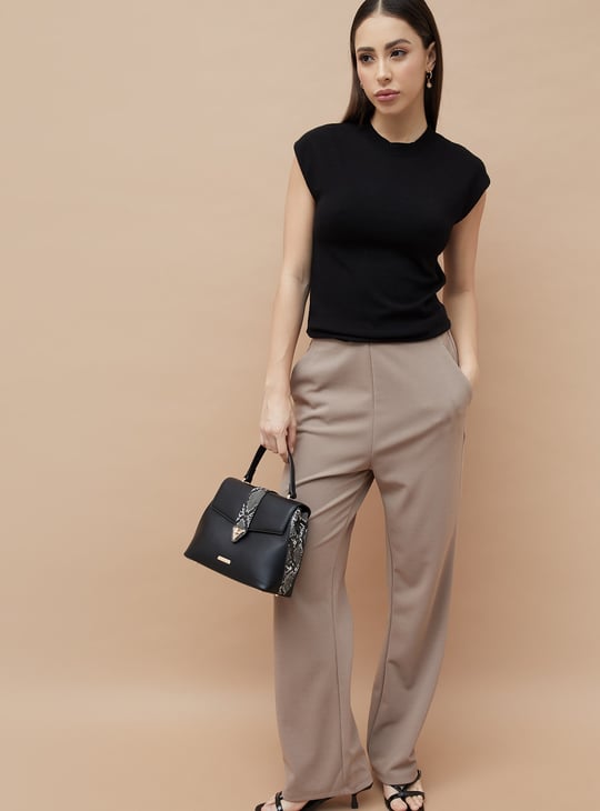 CODE Knitted Cap Sleeves Top