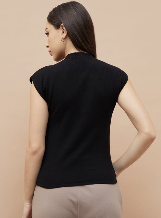 CODE Knitted Cap Sleeves Top