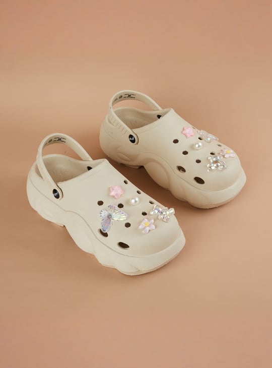 GINGER Jibbitz Charms Platform Clogs