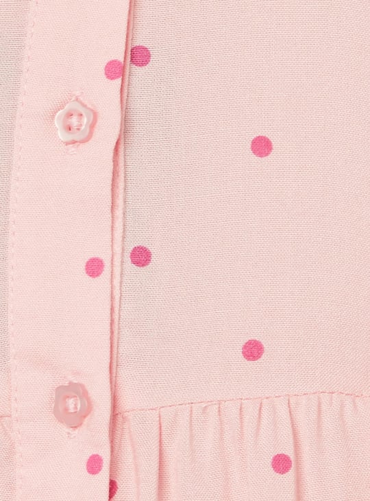 JUNIORS Girls Polka Dot Print A-line Dress