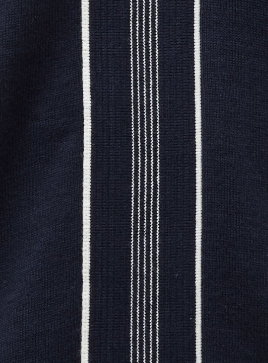 CODE Striped Cuban Collar T-shirt