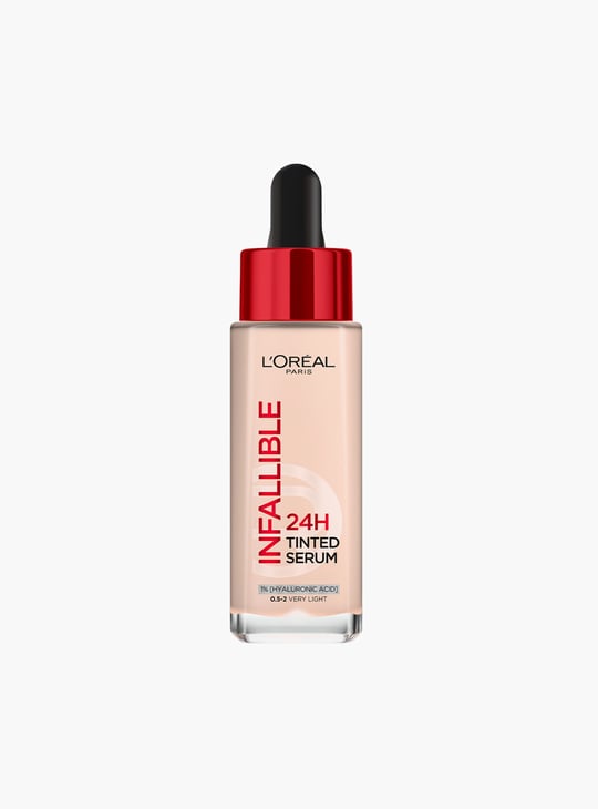 L'OREAL PARIS Infallible 24H Tinted Serum Foundation - 0.5-2 Very Light - 30ml