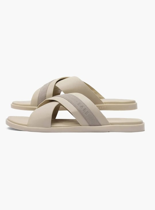 RARE RABBIT Stride Striped Leather Sandals