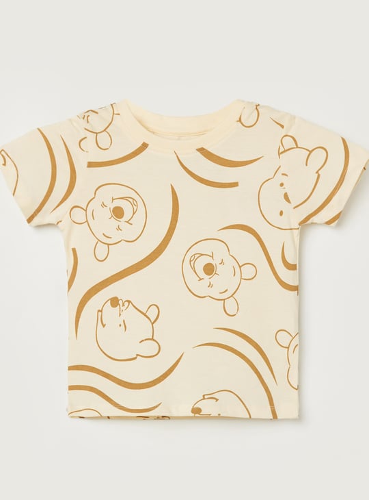 JUNIORS Boys Winnie the Pooh Print Dungaree with T-shirt