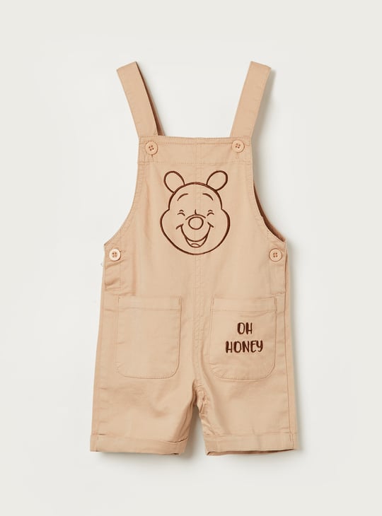 JUNIORS Boys Winnie the Pooh Print Dungaree with T-shirt