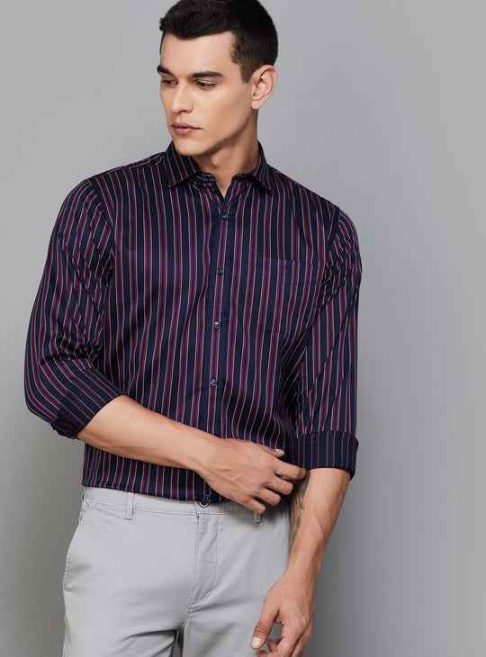 ALLEN SOLLY Striped Sport Fit Shirt