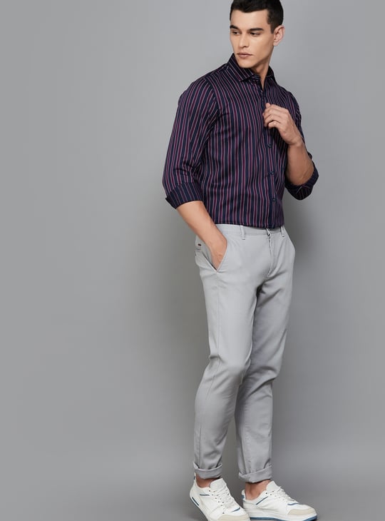 ALLEN SOLLY Striped Sport Fit Shirt
