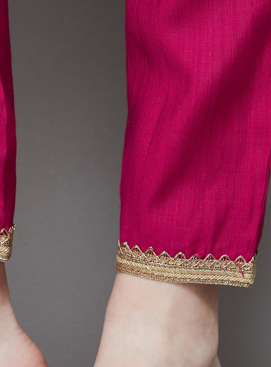 RANGRITI Embroidered Straight Kurta Set