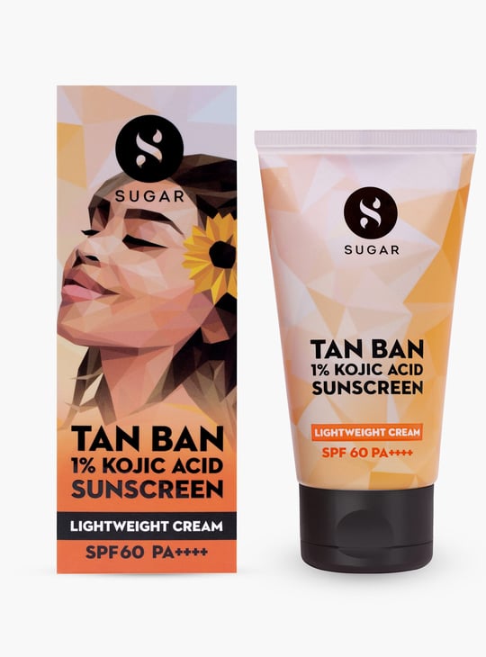 SUGAR Tan Ban 1 Percent Kojic Acid SPF60 Sunscreen - 50ml