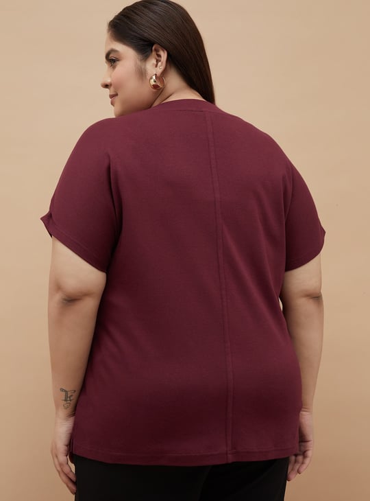 NEXUS Solid V-neck T-shirt