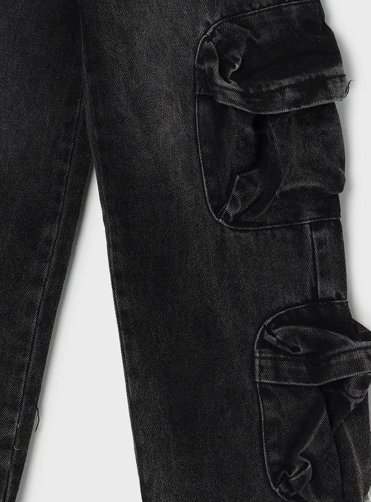 FAME FOREVER Boys Washed Cargo Jeans
