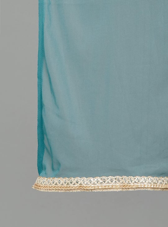 SPAN Embroidered Border Sheer Dupatta