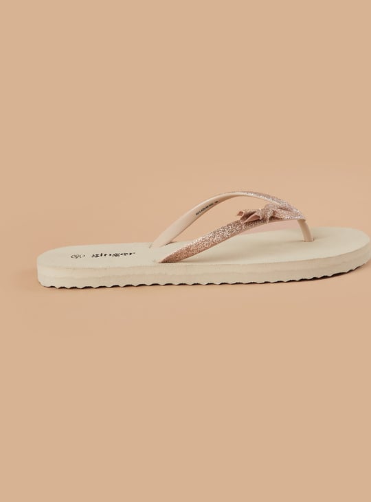 GINGER Bow-Detailed Flip Flops