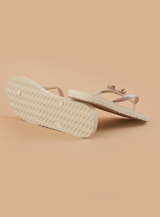 GINGER Bow-Detailed Flip Flops